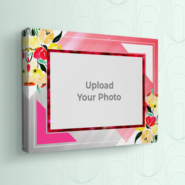 Custom Floral Abstract Design: Landscape canvas Photo Frame with Image Printing – PrintShoppy Photo Frames
