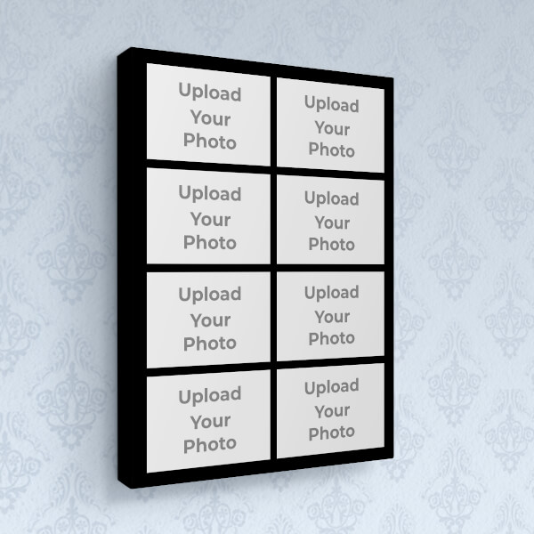 Custom 8 Pics Upload with Border Design: Portrait canvas Photo Frame with Image Printing – PrintShoppy Photo Frames