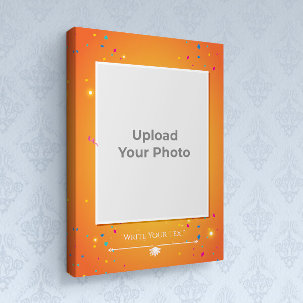 Custom Birthday Wishes with Confetti Design: Portrait canvas Photo Frame with Image Printing – PrintShoppy Photo Frames