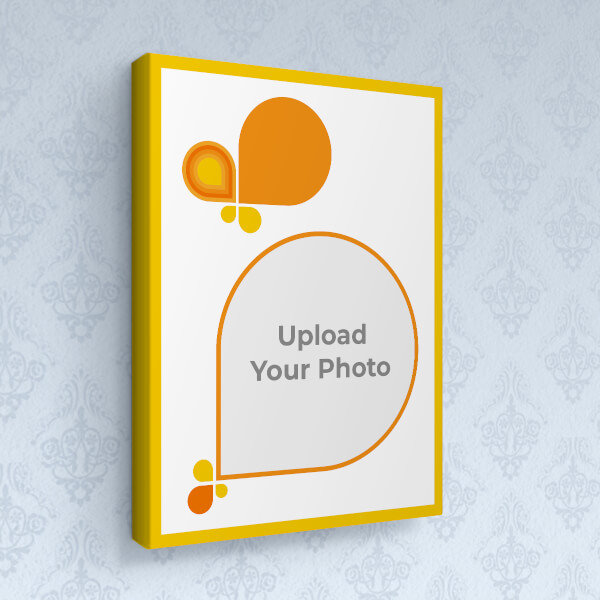 Custom Orange Colour Abstracts Design: Portrait canvas Photo Frame with Image Printing – PrintShoppy Photo Frames