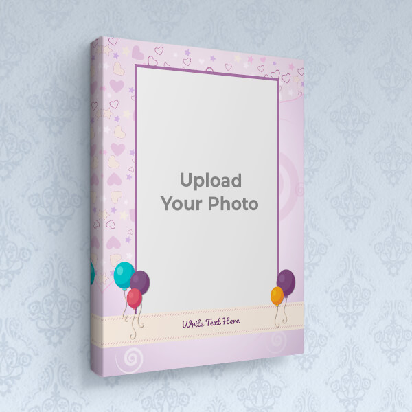 Custom Birthday Balloons Design: Portrait canvas Photo Frame with Image Printing – PrintShoppy Photo Frames