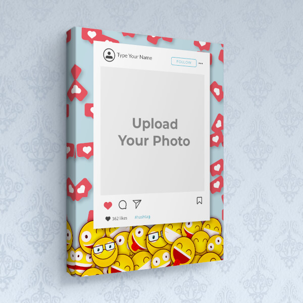 Custom Social Butterflies Design: Portrait canvas Photo Frame with Image Printing – PrintShoppy Photo Frames