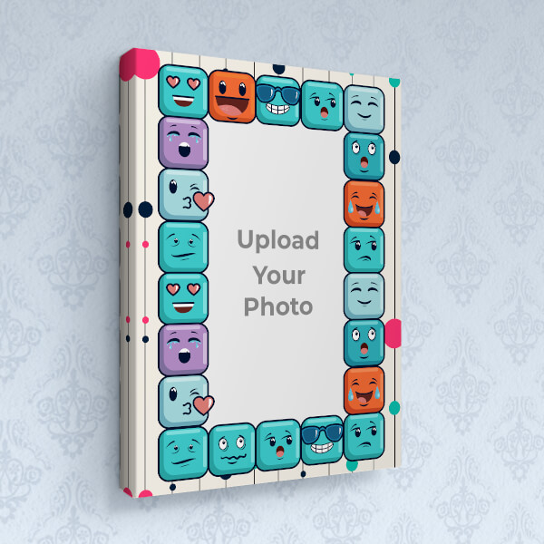Custom Emojis Love Design: Portrait canvas Photo Frame with Image Printing – PrintShoppy Photo Frames
