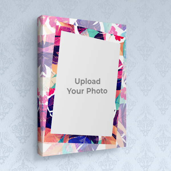 Custom Floral Abstract Design: Portrait canvas Photo Frame with Image Printing – PrintShoppy Photo Frames