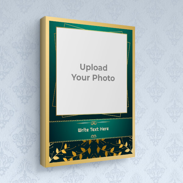 Custom Golden Leaves with Golden Frame Design: Portrait canvas Photo Frame with Image Printing – PrintShoppy Photo Frames