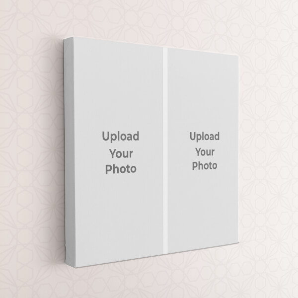 Custom 2 Pics Upload Design: Square canvas Photo Frame with Image Printing – PrintShoppy Photo Frames