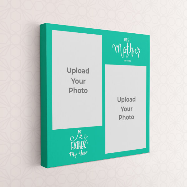 Custom Best Mother and Father Quotation Design: Square canvas Photo Frame with Image Printing – PrintShoppy Photo Frames