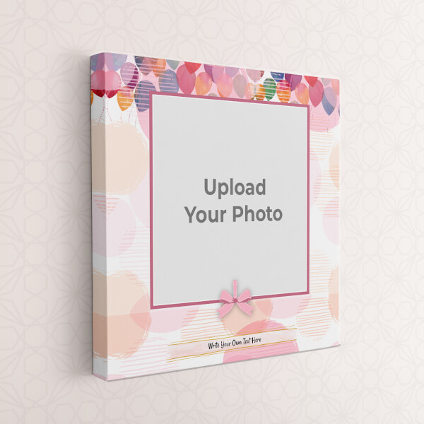 Custom Abstract Balloons with Ribbon Frame Design: Square canvas Photo Frame with Image Printing – PrintShoppy Photo Frames