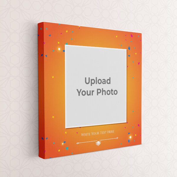 Custom Birthday Wishes with Confetti Design: Square canvas Photo Frame with Image Printing – PrintShoppy Photo Frames