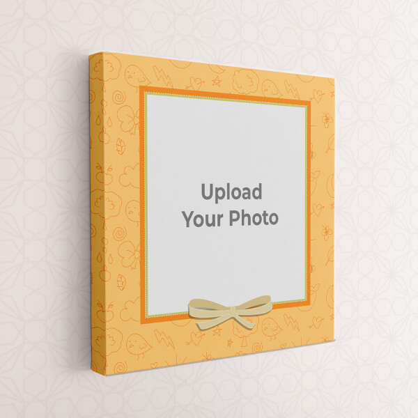 Custom Orange Frame with A Ribbon Design: Square canvas Photo Frame with Image Printing – PrintShoppy Photo Frames