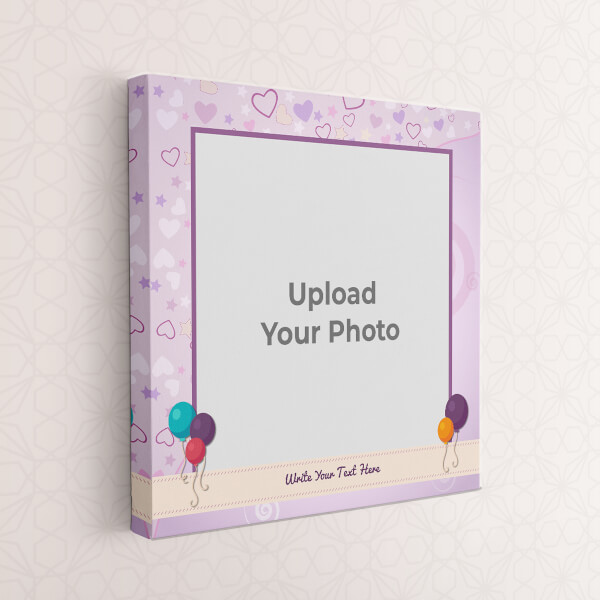 Custom Birthday Balloons Design: Square canvas Photo Frame with Image Printing – PrintShoppy Photo Frames