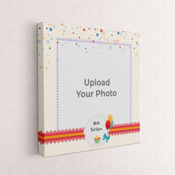 Custom Happy Birthday with Balloons: Square canvas Photo Frame with Image Printing – PrintShoppy Photo Frames