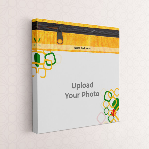 Custom Abstract Theme with Yellow Background: Square canvas Photo Frame with Image Printing – PrintShoppy Photo Frames