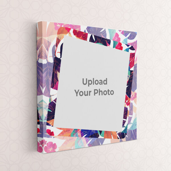 Custom Floral Abstract Design: Square canvas Photo Frame with Image Printing – PrintShoppy Photo Frames