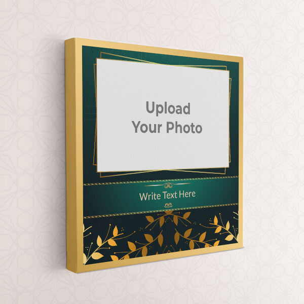 Custom Togetherness with Golden Leaves Theme: Square canvas Photo Frame with Image Printing – PrintShoppy Photo Frames