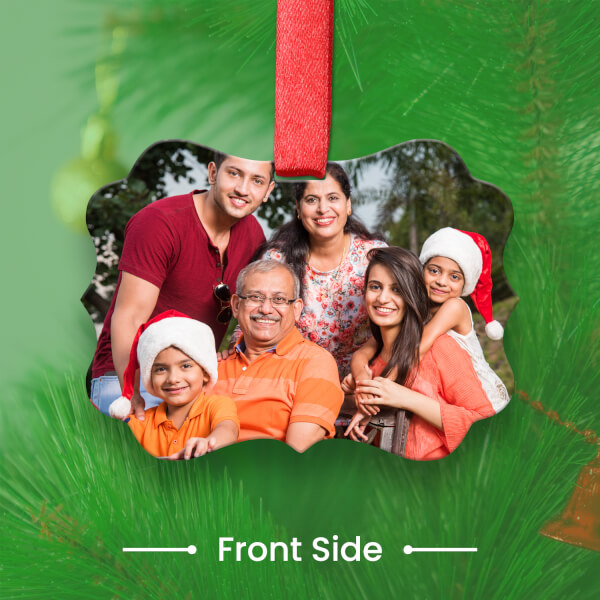 Custom Plain White Horizontal Ornate Acrylic Plaque Ornament