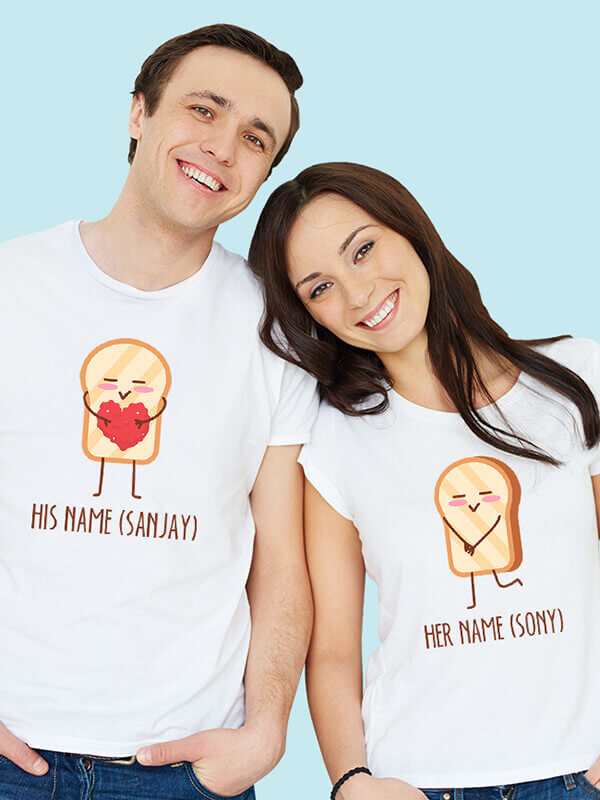 Custom Valentines Day Proposing Love Couples T Shirt White Color