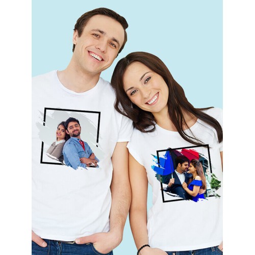 Buy White Color Couple T shirts For Men Women Online Your