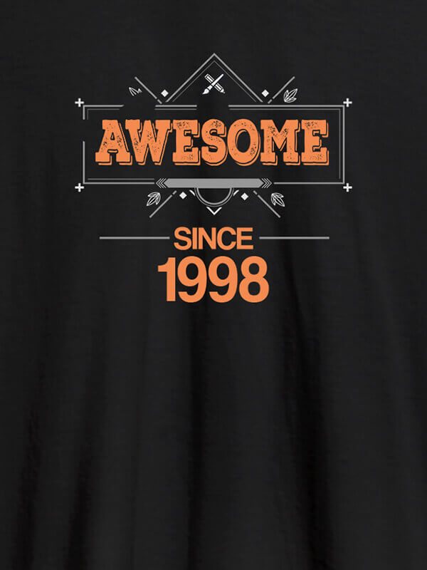 Custom Awesome Since Personalized Mens T Shirt Black Color