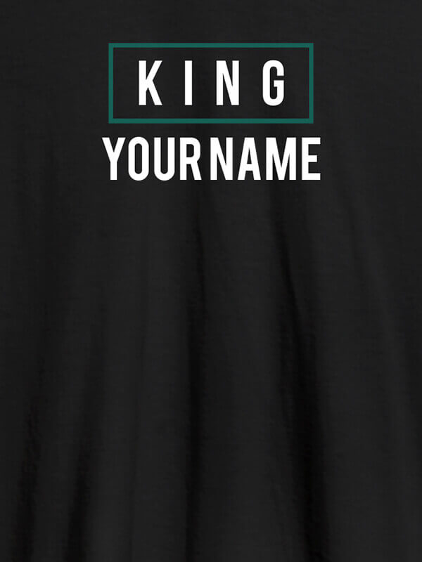 Custom King Name Personalized Mens T Shirt Black Color