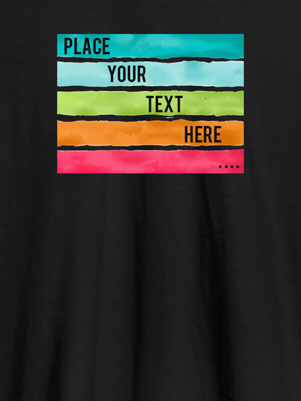Custom Watercolor T Shirt Printing With Name Personalised Mens Wear Black Color