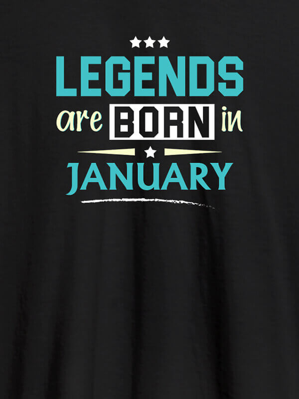 Custom Kings Are Born In Month Personalised Printed Mens T Shirt Black Color