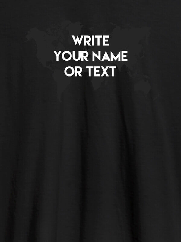 Custom Write Your Name On Black Color Customized Men Tees