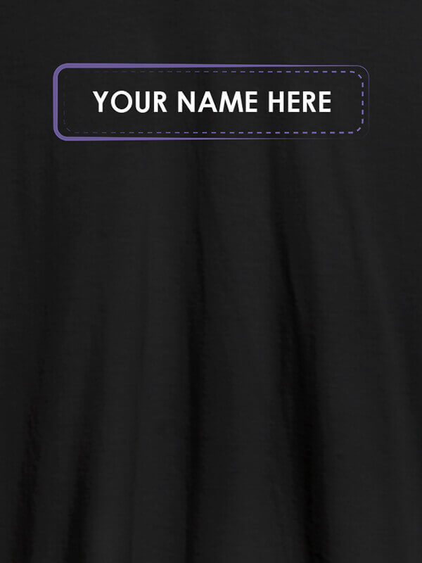 Custom Your Name or Text On Black Color Personalized Tshirt