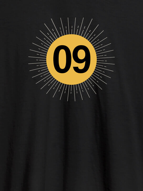 Custom Your Lucky Number with Design On Black Color Customized Men Tees