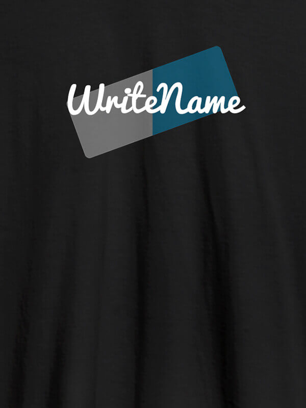 Custom Write Name On Black Color T-shirts For Men with Name, Text and Photo