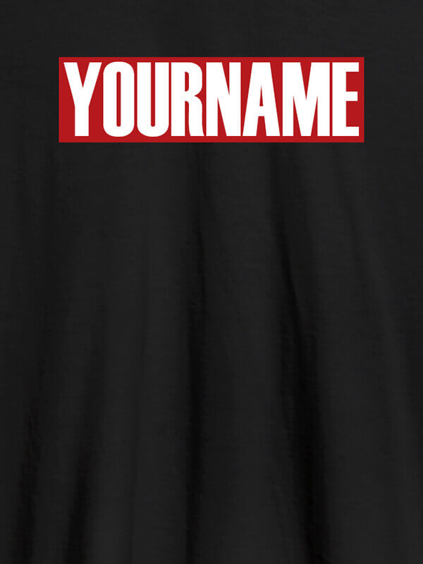 Custom YourName On Black Color Customized Tshirt for Men