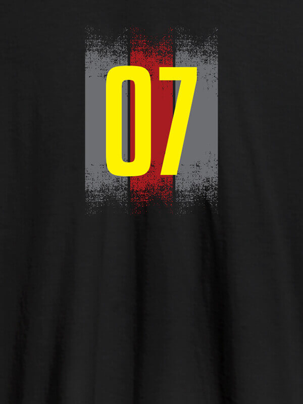 Custom Your Favourite Number On Black Color Personalized Tshirt