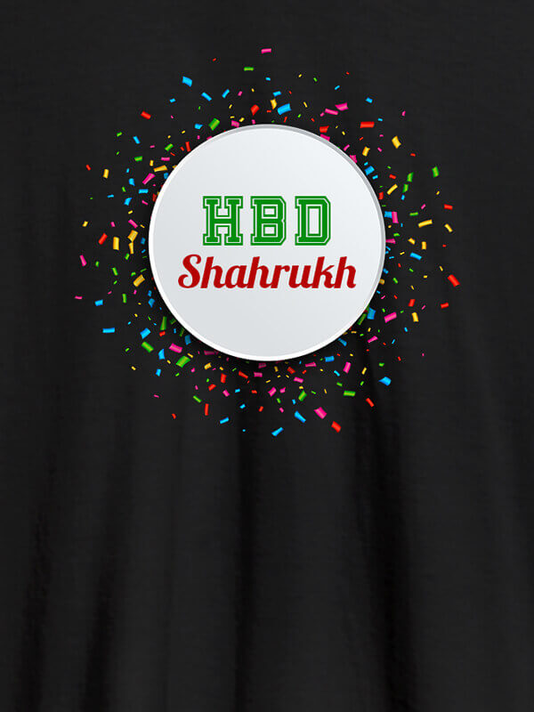Custom Birthday Theme with Your Name On Black Color Men T Shirts with Name, Text, and Photo