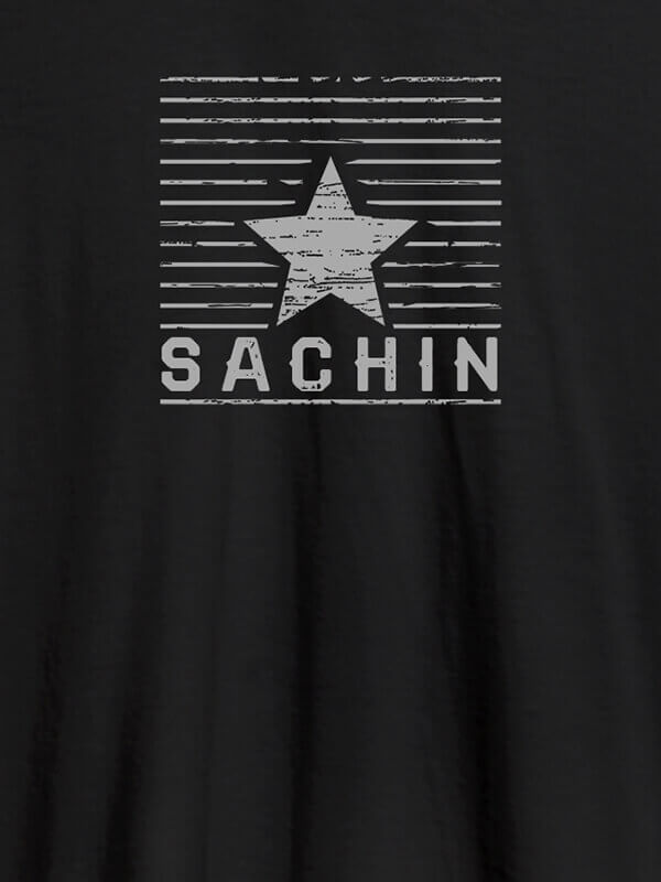 Custom The Star with Your Name On Black Color Customized Tshirt for Men