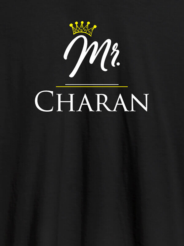 Custom Mr with Your Text On Black Color Personalized Tshirt
