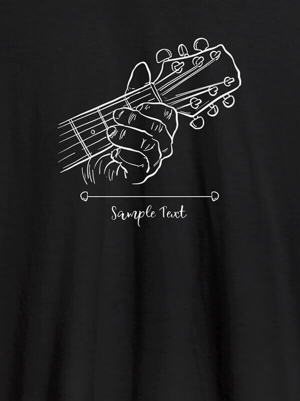 Custom Unplugged Theme with Text On Black Color Men T Shirts with Name, Text, and Photo
