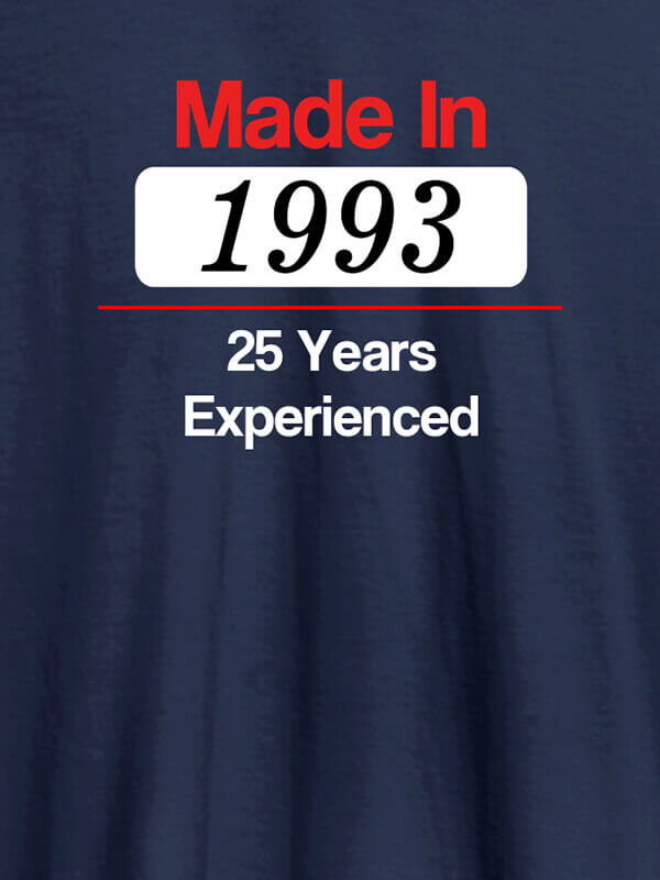 Custom Made In Year Experienced Printed Mens T Shirt Design Navy Blue Color