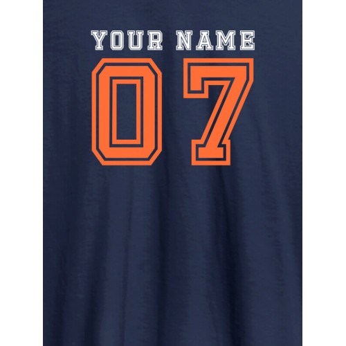 Printed Mens T Shirt Design With Your Name Navy Blue Color