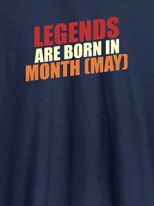 Custom Legends Are Born In November Printed Mens T Shirt Navy Blue Color