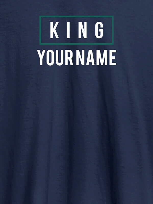 Custom King Name Personalized Mens T Shirt Navy Blue Color