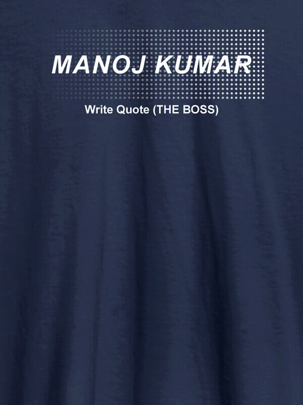 Custom Personalised Unique Mens T Shirt With Name Navy Blue Color