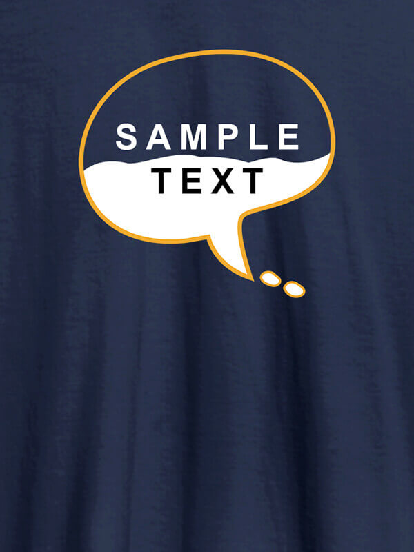 Custom Personalised Unique Mens T Shirt Design With Name Navy Blue Color