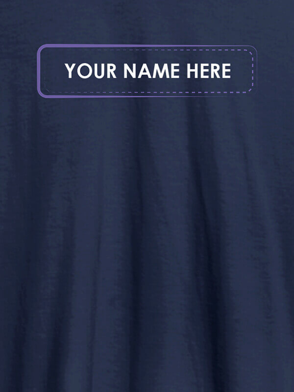 Custom Your Name or Text On Navy Blue Color Personalized Tshirt