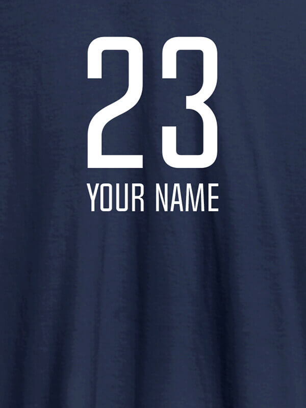 Custom Number and Name On Navy Blue Color Personalized T-Shirt