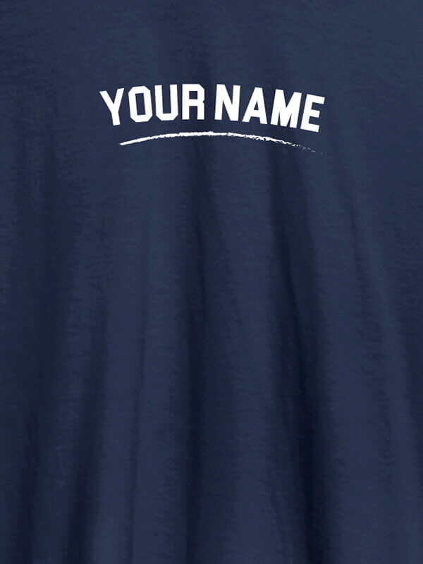 Custom Signature Theme with Your Name On Navy Blue Color Customized Mens T-Shirt