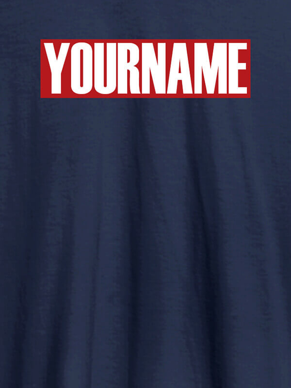 Custom YourName On Navy Blue Color Customized Tshirt for Men