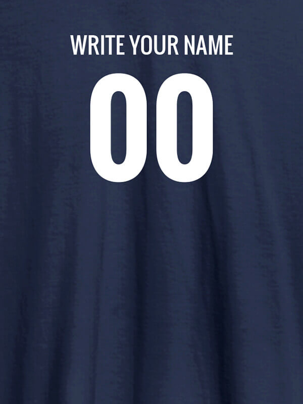 Custom Name and Number On Navy Blue Color Customized Men Tees