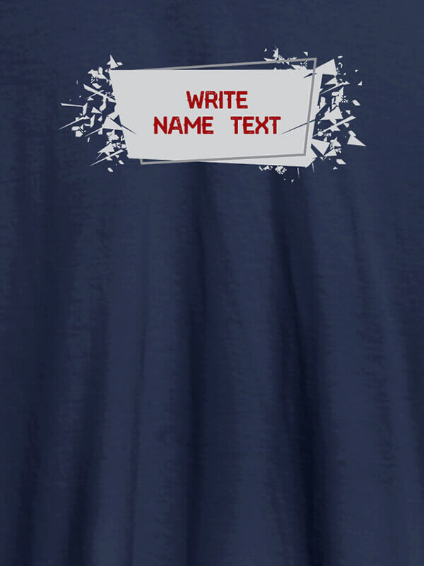 Custom White Sprinkle Design with Name On Navy Blue Color Personalized Tees