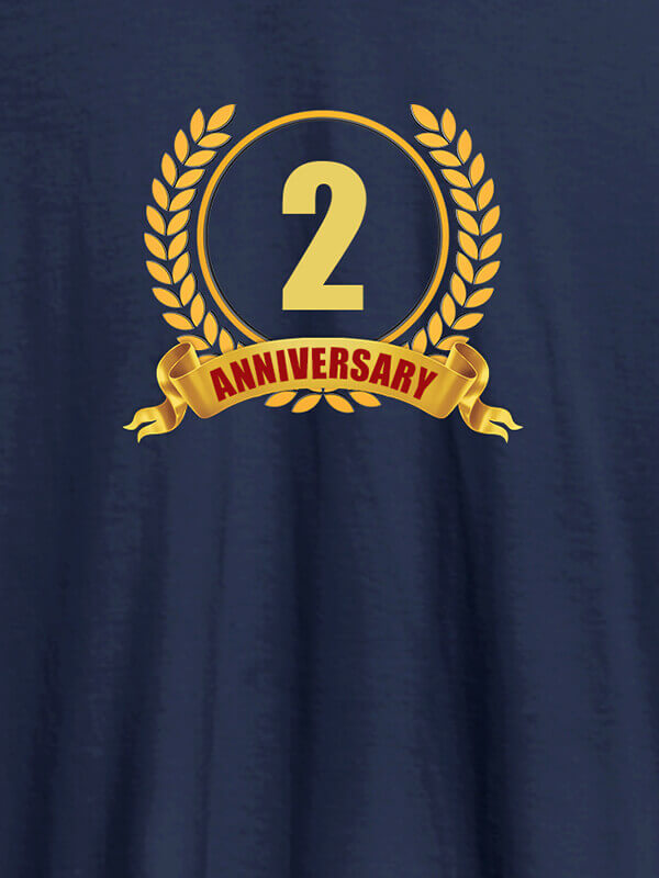 Custom Anniversary Theme On Navy Blue Color Personalized T-Shirt