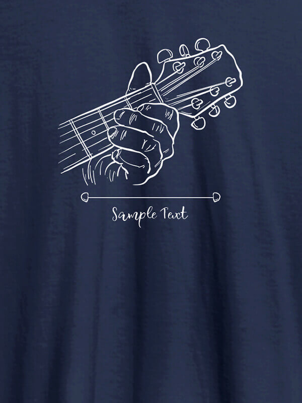 Custom Unplugged Theme with Text On Navy Blue Color Men T Shirts with Name, Text, and Photo